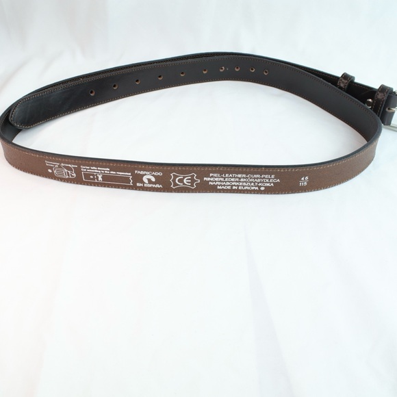 Genuine Black Leather Belt from Spain 46” - Picture 3 of 7